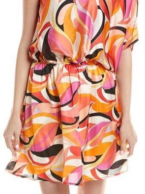 Sexy One-Shoulder Dress '70s Psychedelic Boho Retro-glam vibe, Women's Large